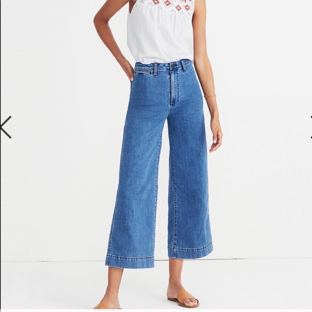 Madewell high waisted, cropped Emmett jeans